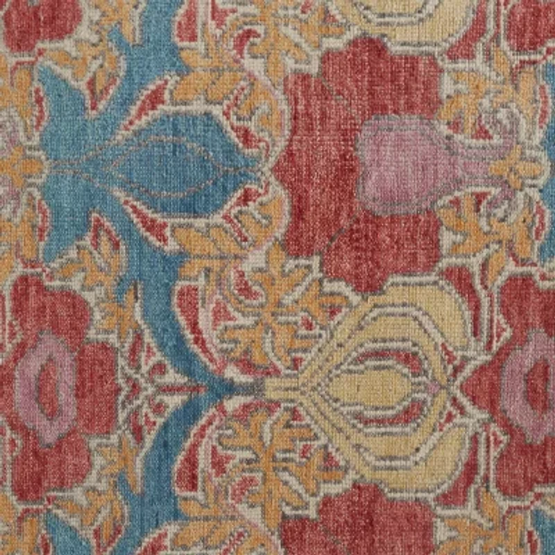 Weave And Wander Bennet Floral Hand Knotted Indoor Rectangle Accent Rug