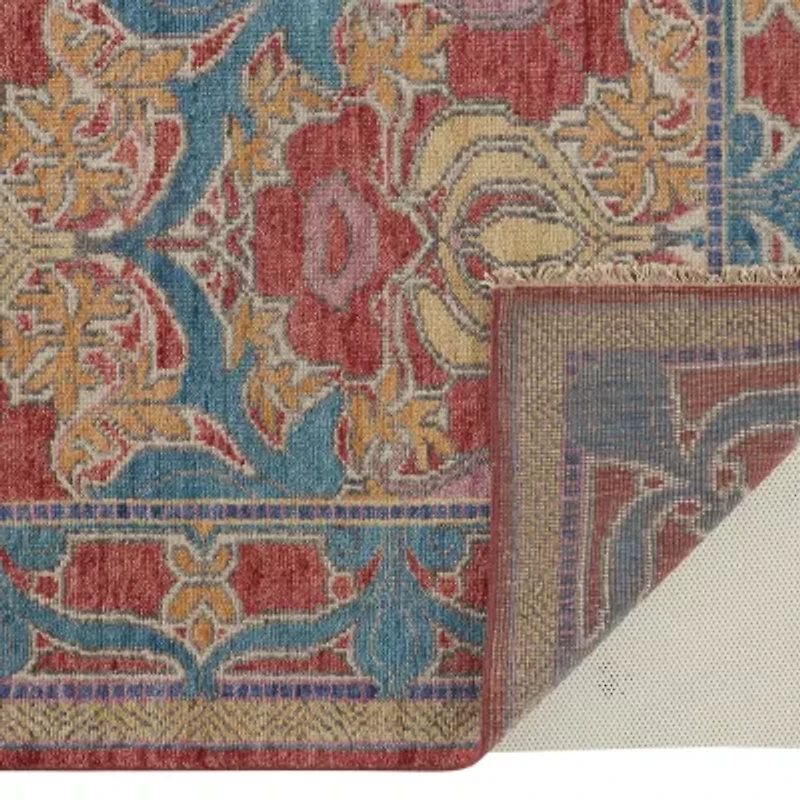 Weave And Wander Bennet Floral Hand Knotted Indoor Rectangle Accent Rug