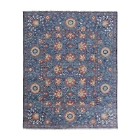 Weave And Wander Bennet Floral Hand Knotted Indoor Rectangle Area Rug