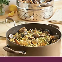 Anolon Advanced Home Hard Anodized Wide Stockpot with Steamer Insert Set