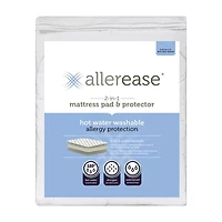 Allerease 2-in-1 Hot Water Washable Waterproof Mattress Pad