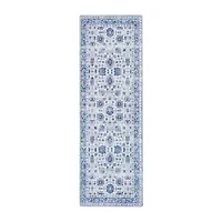 Linery Matra Traditional Floral Washable Skid Resistant 28"X84" Indoor Rectangular Runner