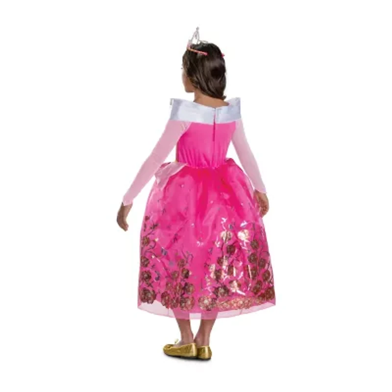 Disney Collection Aurora Costume With Tiara Girls Dress Up