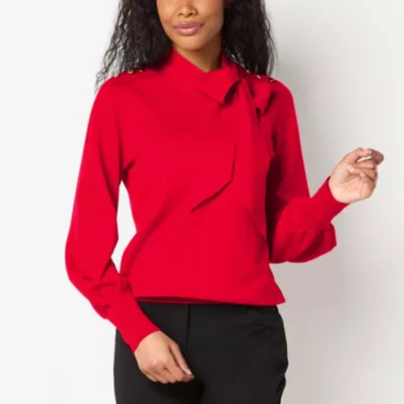 Liz Claiborne Womens Long Sleeve Pullover Sweater
