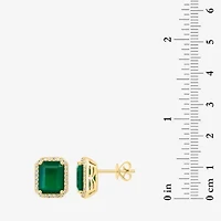 Effy Final Call 1/5 CT. Genuine Green Onyx 14K Gold 11.6mm Stud Earrings
