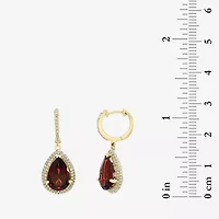 Effy Final Call Womens 1/2 CT. T.W. Genuine Red Garnet 14K Gold Pear Drop Earrings