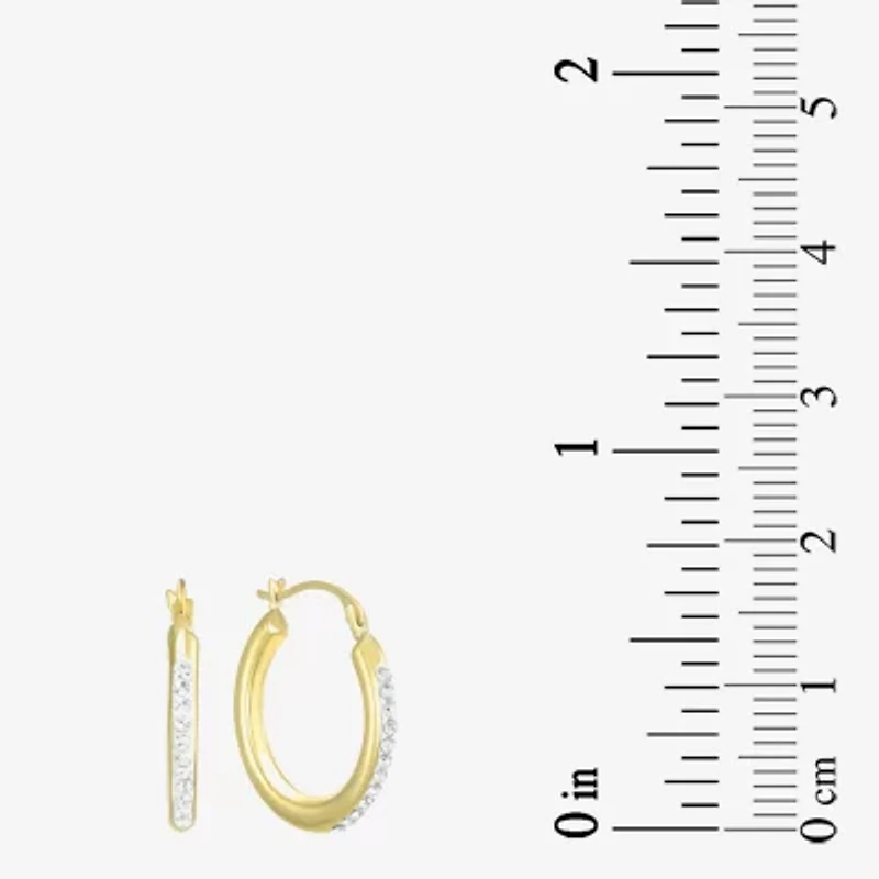 Womens Cubic Zirconia 10K Gold Round 3 Pair Earring Set