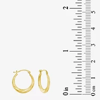 Womens Cubic Zirconia 10K Gold Round Square 5 Pair Earring Set