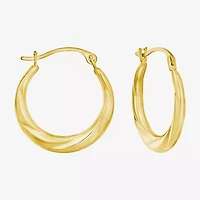 Womens Cubic Zirconia 10K Gold Round Square 5 Pair Earring Set