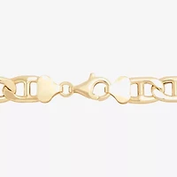 Limited Quantities! Mens 18K Gold Over Silver 9 Inch Semisolid Mariner Chain Bracelet