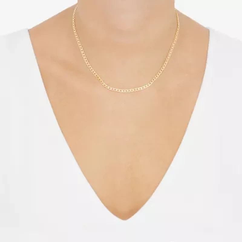Limited Quantities! Womens 14K Gold 16 Inch Curb Chain Necklace