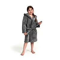 Linum Home Textiles Plus Kids Bathrobe Unisex Long Sleeve Length Robe