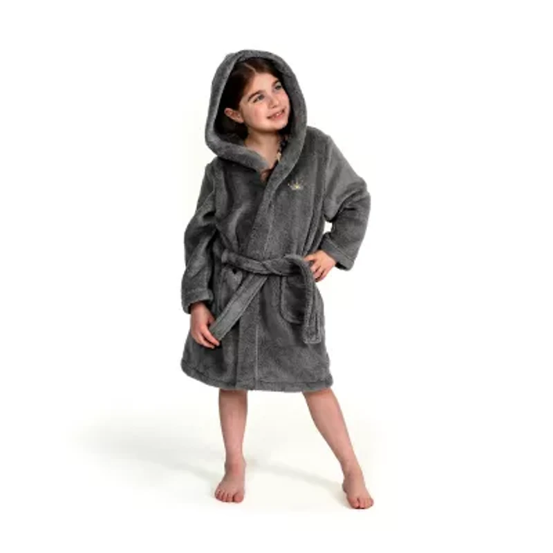 Linum Home Textiles Plush Cheetah Crown Little & Big Girls Long Sleeve Bathrobe