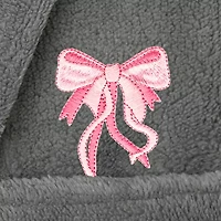 Linum Home Textiles Plush Bow Little & Big Girls Long Sleeve Bathrobe