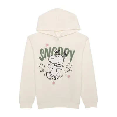 Little & Big Kid Girls Long Sleeve Snoopy Fleece Hoodie