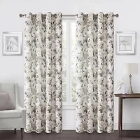 Regal Home Ayden Floral Grommet Top Energy Saving Blackout Single Curtain Panel