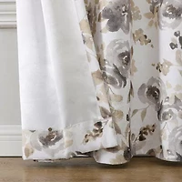 Regal Home Ayden Floral Grommet Top Energy Saving Blackout Single Curtain Panel