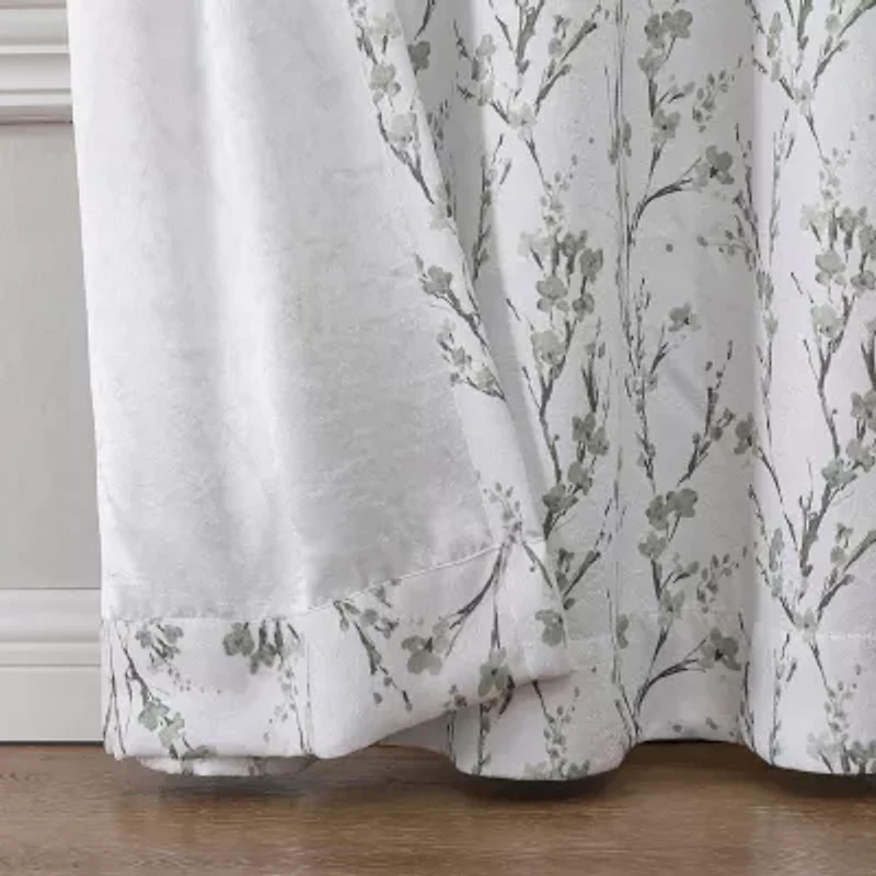 Regal Home Ayden Blossom Grommet Top Energy Saving Blackout Single Curtain Panel