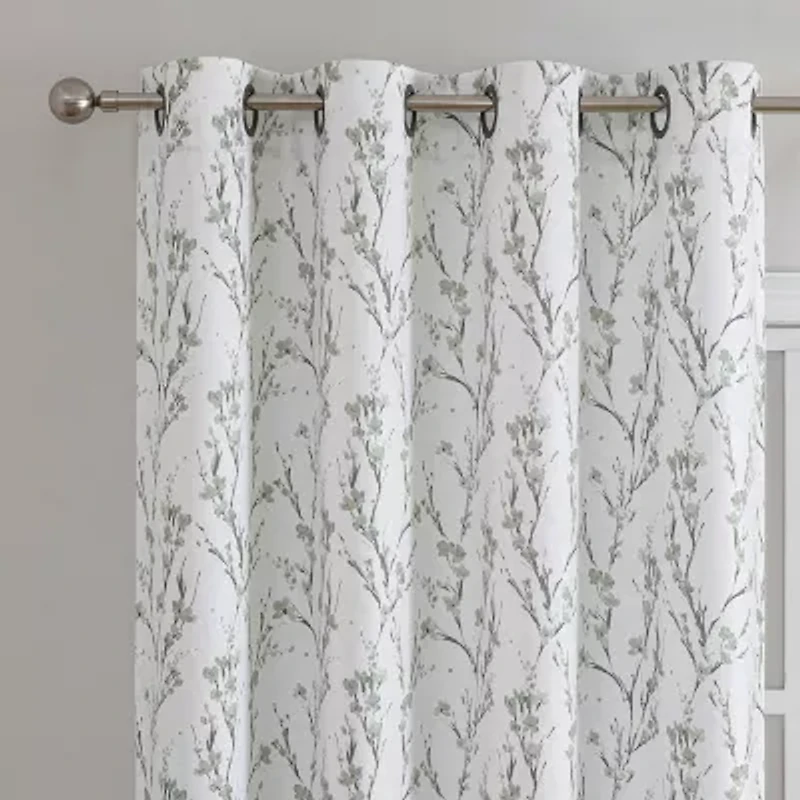 Regal Home Ayden Blossom Grommet Top Energy Saving Blackout Single Curtain Panel