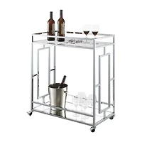 Town Square Faux Marble-Top Kitchen Cart