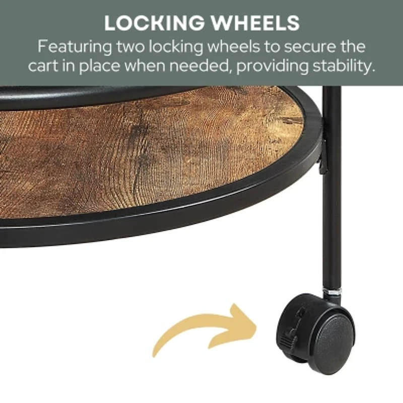 Charlie Engineered Wood Kitchen Cart