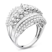 2 CT. T.W. Diamond 10K White or Yellow Gold Cluster Ring