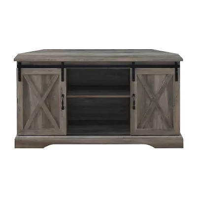 Barn Door Corner Tv Stand