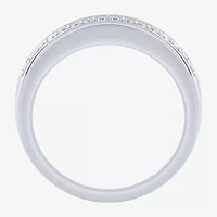 (H-I / I1) Womens 1 CT. T.W. Lab Grown White Diamond 10K Gold Anniversary Wedding Band