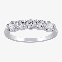 (H-I / I1) Womens 1 CT. T.W. Lab Grown White Diamond 10K Gold 5-Stone Wedding Band