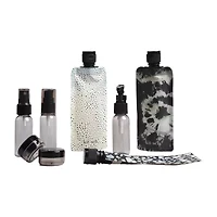 Kitsch 11pc Travel Bottle Set Black