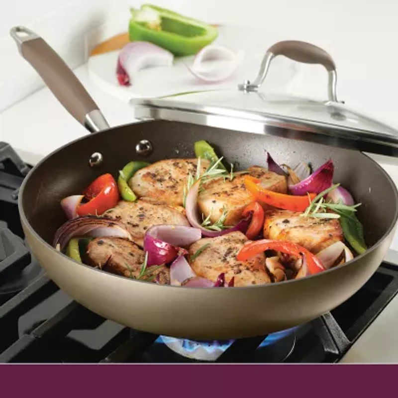 Anolon Advanced Home Hard Anodized 12" Deep Skillet with Lid