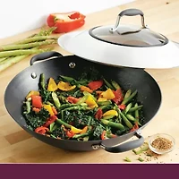 Anolon Advanced Home Hard Anodized 14" Wok with Lid and Side Handles