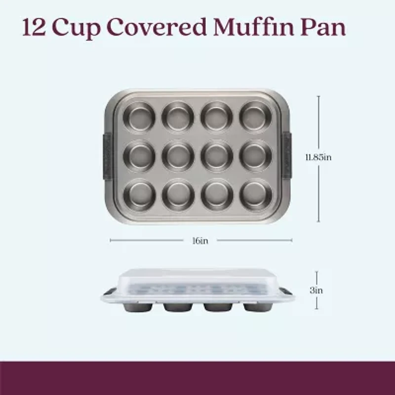 Anolon Advanced 12-Cup With Lid Non-Stick Muffin Pan