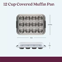 Anolon Advanced 12-Cup With Lid Non-Stick Muffin Pan