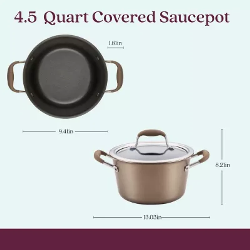 Anolon Advanced Home Hard Anodized 4.5-qt. Sauce Pan with Lid