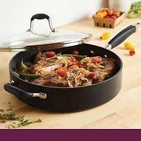Anolon Advanced Home Hard Anodized 5-qt. Saute Pan with Lid and Helper Handle