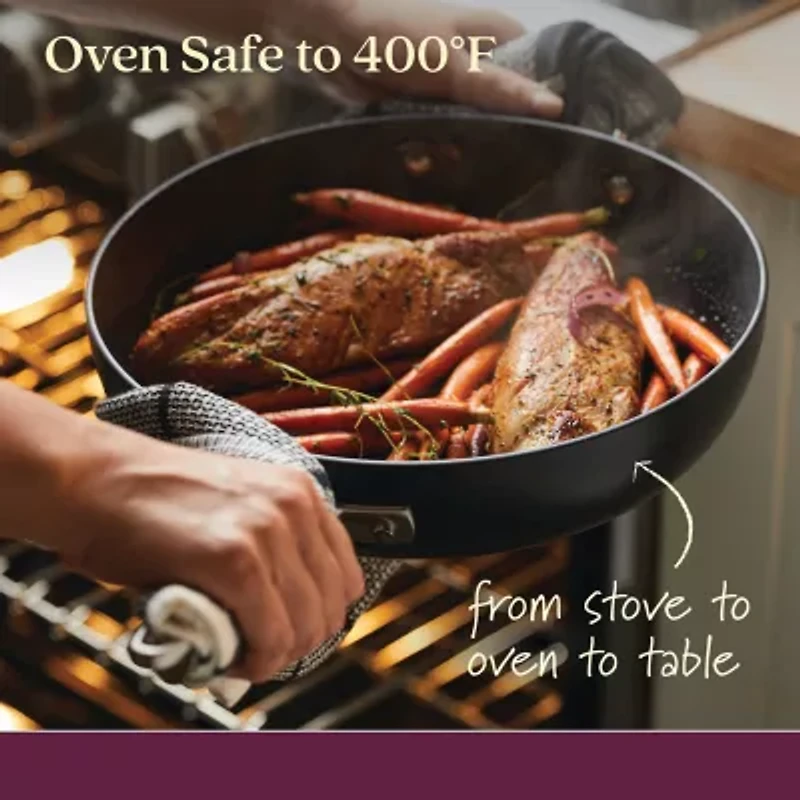 Anolon Advanced Home Hard Anodized 5-qt. Saute Pan with Lid and Helper Handle