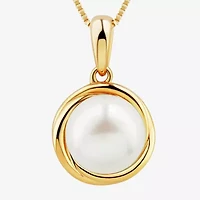 Certified Sofia™ Cultured Freshwater Pearl 10K Gold Knot Pendant