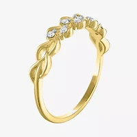 G-H / Si2-I1) Womens 1/ CT. T.W. Lab Grown White Diamond 10K Gold Delicate Band