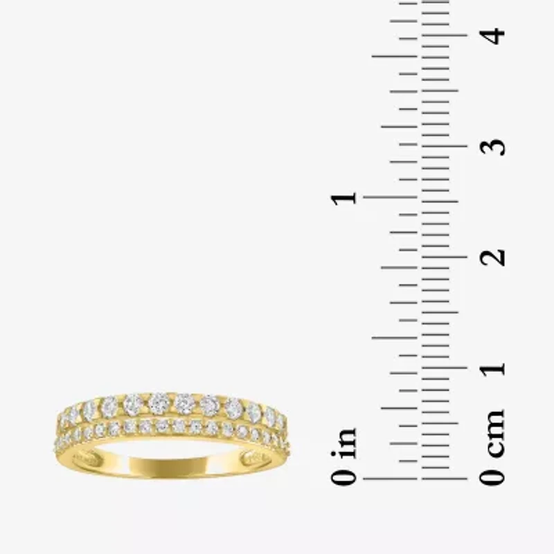 (G-H / Si2-I1) Womens 1/2 CT. T.W. Lab Grown White Diamond 10K Gold Delicate Band