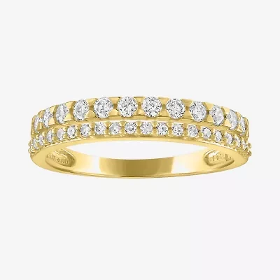 (G-H / Si2-I1) Womens 1/2 CT. T.W. Lab Grown White Diamond 10K Gold Delicate Band