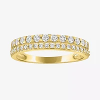 (G-H / Si2-I1) Womens 1/2 CT. T.W. Lab Grown White Diamond 10K Gold Delicate Band