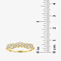 (G-H / Si2-I1) Womens 1/3 CT. T.W. Lab Grown White Diamond 10K Gold Delicate Band