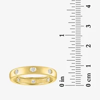 (G-H / Si2-I1) Womens 1/3 CT. T.W. Lab Grown White Diamond 10K Gold Delicate Wedding Band