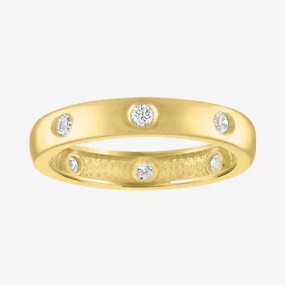 (G-H / Si2-I1) Womens 1/3 CT. T.W. Lab Grown White Diamond 10K Gold Delicate Wedding Band