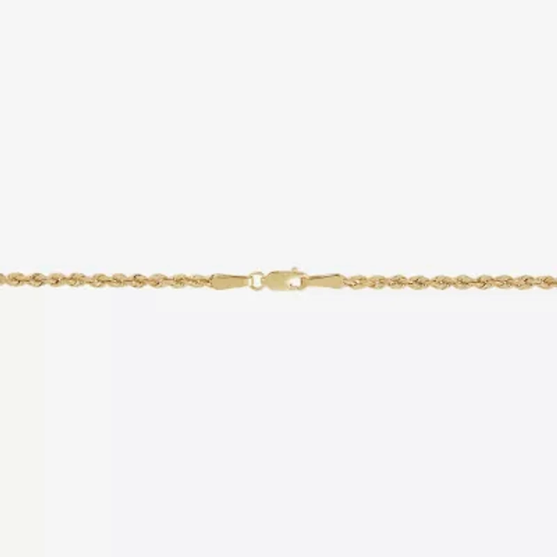 10K Gold 18 - 24 Inch Hollow Rope Chain Necklace