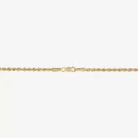 10K Gold 18 - 24 Inch Hollow Rope Chain Necklace