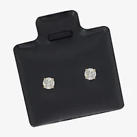 Cubic Zirconia 14K Gold 8mm Stud Earrings