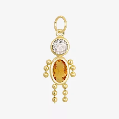 10K Gold November Birthstone Babies Boy Charm