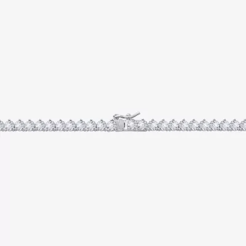 DiamonArt® Sterling Silver 17 3/8 CT. T.W. Cubic Zirconia Tennis Necklace
